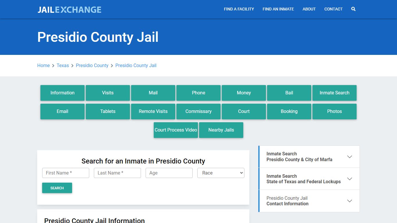 Presidio County Jail Roster Lookup, TX, Inmate Search